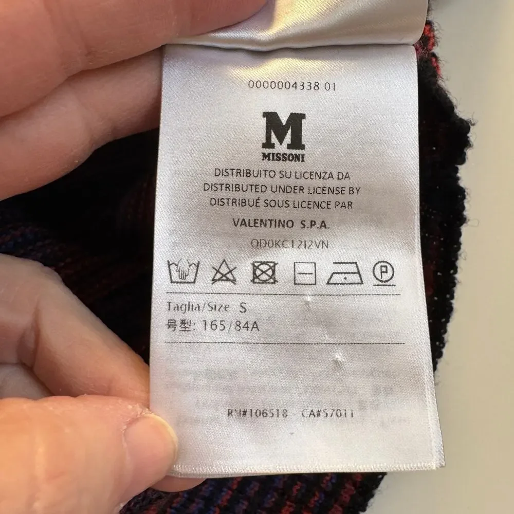 Missoni Oversized 100% Virgin Wool Striped Turtleneck Sweater EUC Sz Small $595
